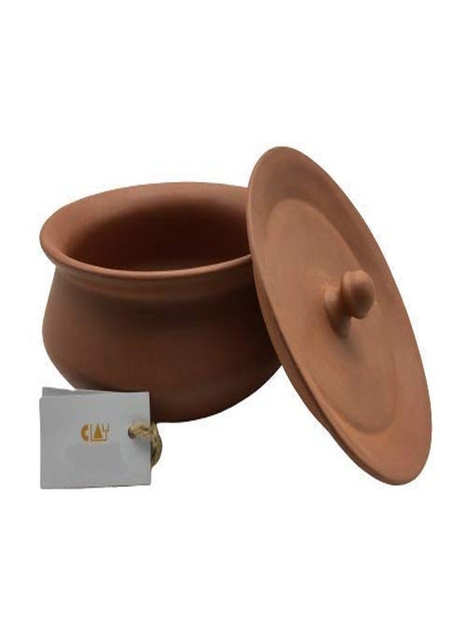 Jetwals Clay Curd Pot Dahi Handi/Dal Handi/Mitti Handi/Curd Bowl With Lid (Curd 700Ml) - Brown - Image 3